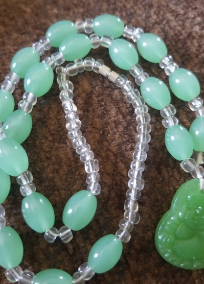 🌈Jade /Suet  Buddha Lucky Necklace - Picture 2 of 8